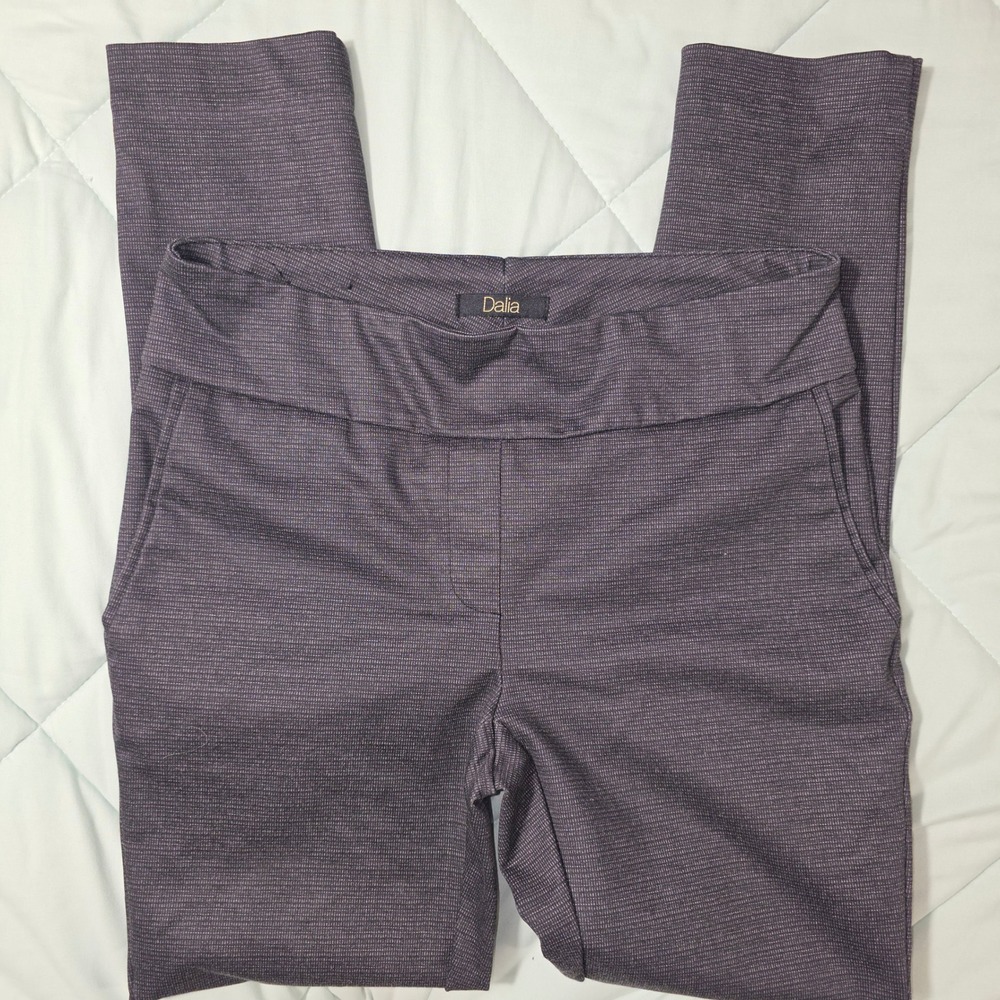 Dalia Dress Pants Women Size S Gray Excellent Stretch Pull On Tapered Workwear